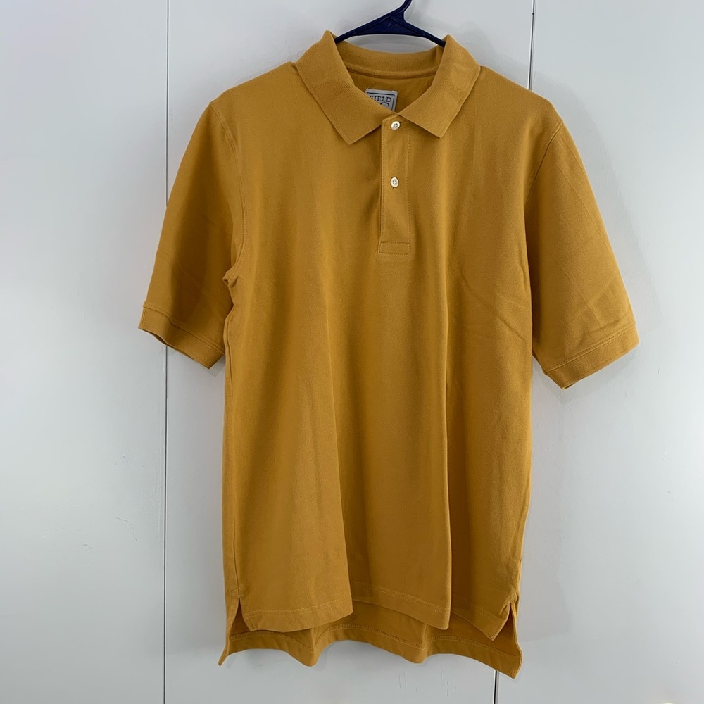 Field Gear S gold polo 2 button short sleeve
